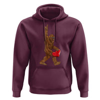 Bigfoot Heart Valentines Day Hoodie Boys Men Kids Love Sasquatch Lovers