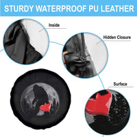 Bigfoot Heart Valentines Day Spare Tire Cover Funny Valentine Sasquatch Lovers