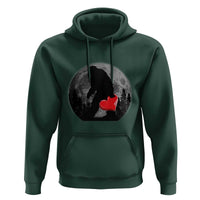 Bigfoot Heart Valentines Day Hoodie Funny Valentine Sasquatch Lovers