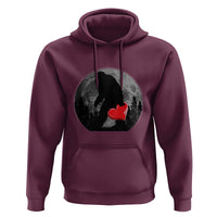Bigfoot Heart Valentines Day Hoodie Funny Valentine Sasquatch Lovers