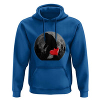 Bigfoot Heart Valentines Day Hoodie Funny Valentine Sasquatch Lovers