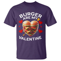 Funny Burger Is My Valentine Valentines Day Heart T Shirt