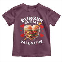 Funny Burger Is My Valentine Valentines Day Heart Toddler T Shirt
