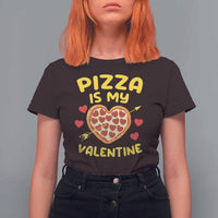 Pizza Is My Valentine Valentines Day Heart Pepperoni Lover T Shirt For Women