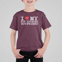 I Love My Hot Younger Boyfriend T Shirt For Kid - Wonder Print Shop