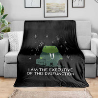 Funny Frog Throw Blanket I Am The Executive Of This Dysfunction - Wonder Print Shop