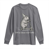Funny Groundhog Off To Cause A Kerfuffle Long Sleeve Shirt - Wonder Print Shop