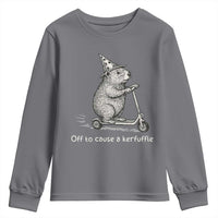 Funny Groundhog Off To Cause A Kerfuffle Youth Sweatshirt - Wonder Print Shop