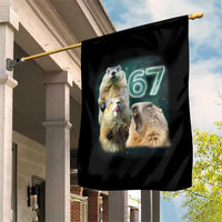 67 Meme Groundhog Garden Flag Howling At The Moon Funny Six Seven Meme Ground Hog Day - Wonder Print Shop