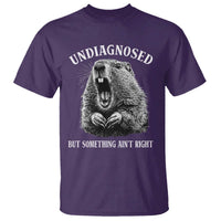 Funny Groundhog Meme Undiagnosed But Something Aint Right T Shirt - Wonder Print Shop