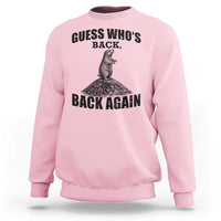 Funny Groundhog Day Sweatshirt Retro Guess Whos Back - Wonder Print Shop