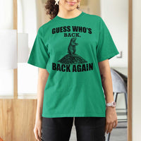 Funny Groundhog Day T Shirt For Women Retro Guess Whos Back - Wonder Print Shop
