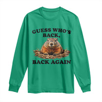 Groundhog Day Long Sleeve Shirt Funny Woodchuck Guess Whos Back - Wonder Print Shop