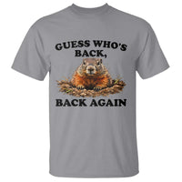 Groundhog Day T Shirt Funny Woodchuck Guess Whos Back - Wonder Print Shop