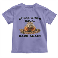 Groundhog Day Toddler T Shirt Funny Woodchuck Guess Whos Back - Wonder Print Shop