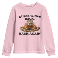 Groundhog Day Youth Sweatshirt Funny Woodchuck Guess Whos Back - Wonder Print Shop