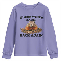 Groundhog Day Youth Sweatshirt Funny Woodchuck Guess Whos Back - Wonder Print Shop
