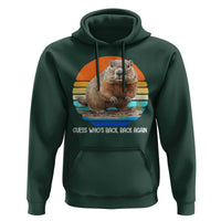 Groundhog Day Hoodie Retro Vintage Funny Woodchuck Guess Whos Back - Wonder Print Shop