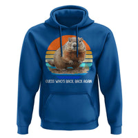 Groundhog Day Hoodie Retro Vintage Funny Woodchuck Guess Whos Back - Wonder Print Shop