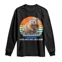 Groundhog Day Long Sleeve Shirt Retro Vintage Funny Woodchuck Guess Whos Back - Wonder Print Shop