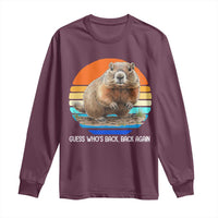 Groundhog Day Long Sleeve Shirt Retro Vintage Funny Woodchuck Guess Whos Back - Wonder Print Shop