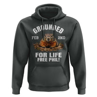 Funny Groundhog Hoodie Grounded For Life Ground Hog Day - Wonder Print Shop