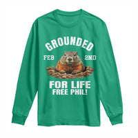 Funny Groundhog Long Sleeve Shirt Grounded For Life Ground Hog Day - Wonder Print Shop