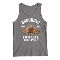 Funny Groundhog Tank Top Grounded For Life Ground Hog Day - Wonder Print Shop