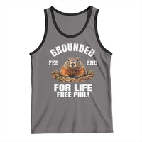 Funny Groundhog Tank Top Grounded For Life Ground Hog Day - Wonder Print Shop