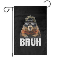 Bruh Groundhog Garden Flag Funny Woodchuck Camo Hat Youth Teens Kids Slang - Wonder Print Shop