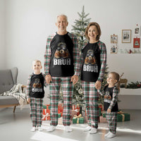 Bruh Groundhog Plaid Pajama Set Funny Woodchuck Camo Hat Youth Teens Kids Slang - Wonder Print Shop