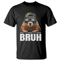 Bruh Groundhog T Shirt Funny Woodchuck Camo Hat Youth Teens Kids Slang - Wonder Print Shop