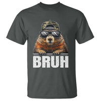 Bruh Groundhog T Shirt Funny Woodchuck Camo Hat Youth Teens Kids Slang - Wonder Print Shop