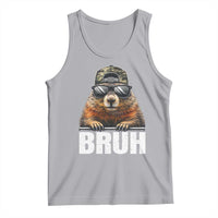 Bruh Groundhog Tank Top Funny Woodchuck Camo Hat Youth Teens Kids Slang - Wonder Print Shop