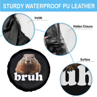 Bruh Groundhog Spare Tire Cover Funny Woodchuck Youth Teens Kids Slang - Wonder Print Shop
