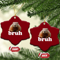 Bruh Groundhog Ceramic Ornament Funny Woodchuck Youth Teens Kids Slang - Wonder Print Shop