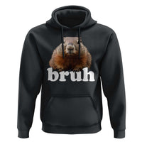 Bruh Groundhog Hoodie Funny Woodchuck Youth Teens Kids Slang - Wonder Print Shop