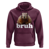 Bruh Groundhog Hoodie Funny Woodchuck Youth Teens Kids Slang - Wonder Print Shop