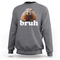 Bruh Groundhog Sweatshirt Funny Woodchuck Youth Teens Kids Slang - Wonder Print Shop