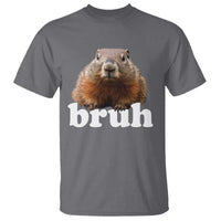 Bruh Groundhog T Shirt Funny Woodchuck Youth Teens Kids Slang - Wonder Print Shop