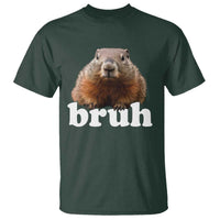 Bruh Groundhog T Shirt Funny Woodchuck Youth Teens Kids Slang - Wonder Print Shop