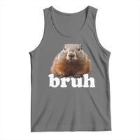 Bruh Groundhog Tank Top Funny Woodchuck Youth Teens Kids Slang - Wonder Print Shop