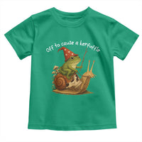 Whimsical Frog Wizard Meme Toddler T Shirt Off to Cause A Kerfuffle - Wonder Print Shop