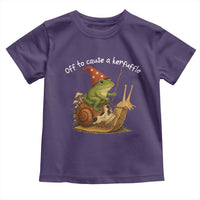 Whimsical Frog Wizard Meme Toddler T Shirt Off to Cause A Kerfuffle - Wonder Print Shop