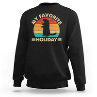 Groundhog Day Sweatshirt My Favorite Holiday Retro Woodchuck - Wonder Print Shop
