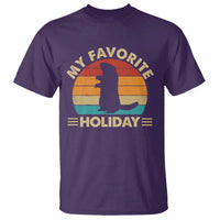 Groundhog Day T Shirt My Favorite Holiday Retro Woodchuck - Wonder Print Shop