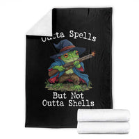 Wizard Frog Meme Throw Blanket Outta Spells But Not Outta Shells - Wonder Print Shop