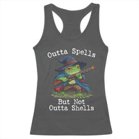 Wizard Frog Meme Racerback Tank Top Outta Spells But Not Outta Shells - Wonder Print Shop