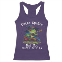 Wizard Frog Meme Racerback Tank Top Outta Spells But Not Outta Shells - Wonder Print Shop