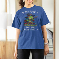 Wizard Frog Meme T Shirt For Women Outta Spells But Not Outta Shells - Wonder Print Shop